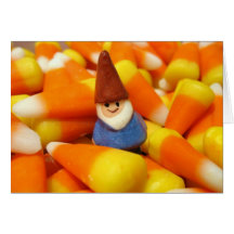 Candy Corn Gnome Greeting Card