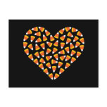 Candy Corn Heart Post Card
