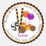 Candy Corn Lollipop Halloween Treat Stickers