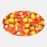 Candy Corn Oval Stickers