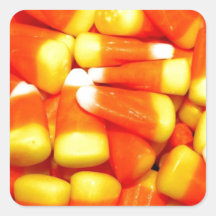 Candy corn treats square sticker