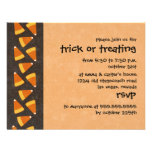 candy corn trick or treating halloween invitations