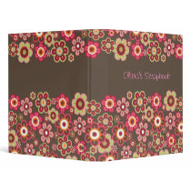 Candy Daisies Pattern Custom 1" Avery Binder