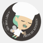 Candy fairy chef chocolate gift tags food stickers