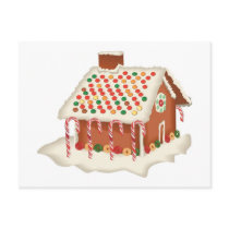 Candy Gingerbread Cottage Postcards