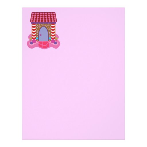 Candy Gingerbread House Personalized Letterhead
