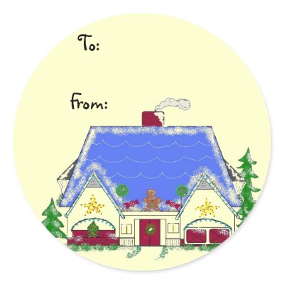 Candy House Round Stickers by seashell2