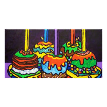 Candy Jelly  Apples Photo Cards
