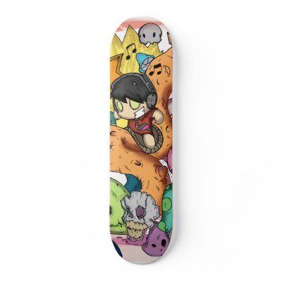 Candy Land Skateboard by rottonrabbit