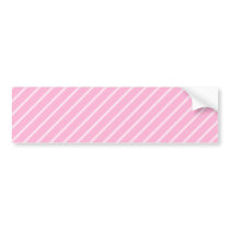 Candy Pink Diagonal Striped Pattern. Bumper Sticker