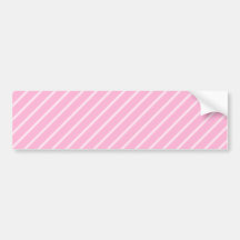 Candy Pink Diagonal Striped Pattern. Bumper Sticker