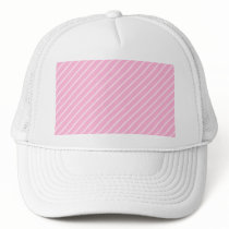 Candy Pink Diagonal Striped Pattern. Hat