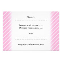 Candy Pink Diagonal Striped Pattern. Custom Invitation