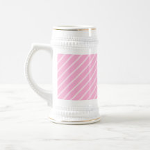 Candy Pink Diagonal Striped Pattern. Mug