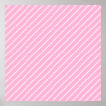 Candy Pink Diagonal Striped Pattern. Posters