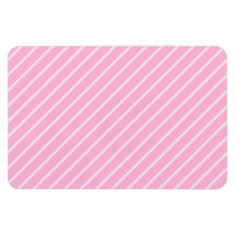 Candy Pink Diagonal Striped Pattern. Rectangle Magnet