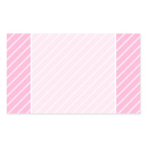 Candy Pink Diagonal Striped Pattern. Rectangular Sticker