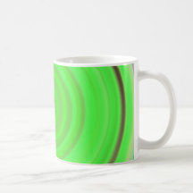 Candy Rainbow Swirl in Lime Green Coffee Mugs