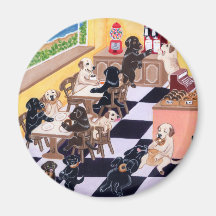 Candy Shop Labradors Fridge Magnet