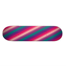 Candy Stripe Pink Purple Teal Skate Decks