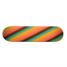 Candy Stripe Summer Teal Skateboard
