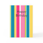 Candy Stripes Birthday Card