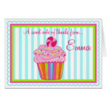 Candy  Surpise Cupcake Thank You Note Cards