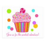 Candy Surprise Cupcake Postcard