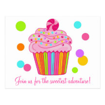 Candy Surprise Cupcake Postcard
