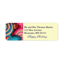 Candy Swirls Return Address Label