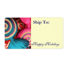 Candy Swirls Shipping Address Label