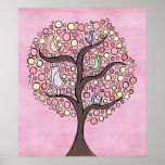 Candy Tree Pink Nursery Kids Room Wall Poster posters