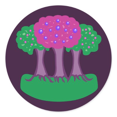 Candy Trees Round Stickers by toxiferouswarehouse