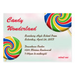Candy wonderland custom logo prom admission ticket business card templates