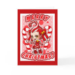 Candycane-chan Christmas Card