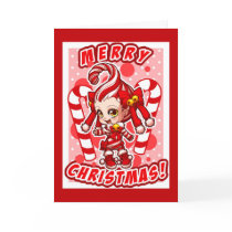 Candycane-chan Christmas Card