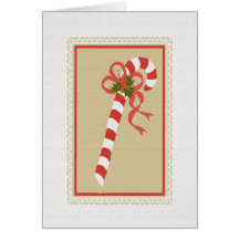 Candycane Greeting Card