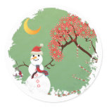 CandyCane Snowman Sticker