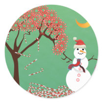 Candycane Tree with Snowman