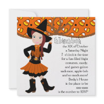 Candycorn Cowgirl! Custom Invite
