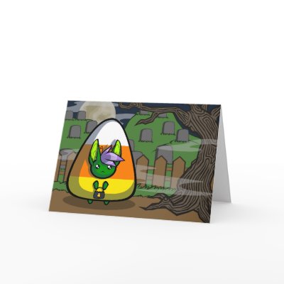 Candycorn Neekksy Greeting Card by Narugi