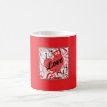 Caneca I Luv You Vermelha