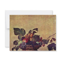 Canestra Di Frutta By Michelangelo Merisi Da Carav Personalized Invitation