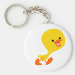 Caneton de marche mignon Keychain de bande dessiné porte-clés