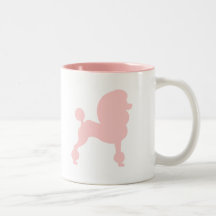 Caniche standard coupé (dans rose-clair) mug