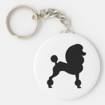 Caniche standard coupé porte-clefs