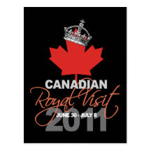 Canidian Royal Visit - William & Kate Wedding Post Card