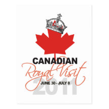 Canidian Royal Visit - William & Kate Wedding Post Cards