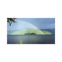 Canim Lake Rainbow Canvas Print