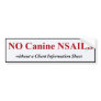Canine NSAID BumperSticker (Red) Bumper Stickers